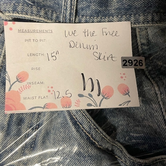 We the free East of Eden paper bags denim skirt. 24 - Picture 8 of 8